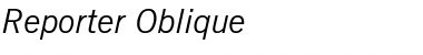 Reporter Italic Font Reporter Italic Font