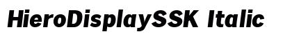 HieroDisplaySSK Italic preview