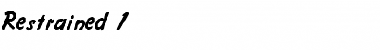 Download Restrained 1 Font Download Restrained 1 Font