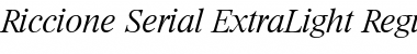 Riccione-Serial-ExtraLight Font