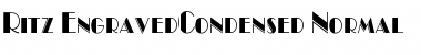 Ritz EngravedCondensed Normal Font
