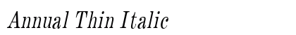Annual Thin Italic preview