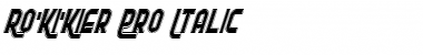 Ro'Ki'Kier Pro Italic Font