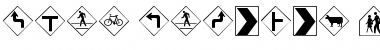 Road Warning Sign Medium Font