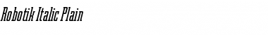Robotik Italic Regular Font Robotik Italic Regular Font