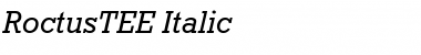 RoctusTEE Italic Font