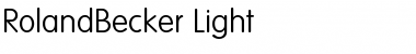 RolandBecker-Light Regular Font