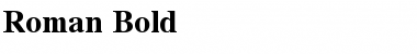 Roman Bold Font