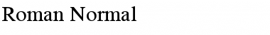 Roman Normal Font