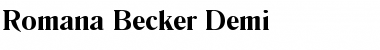 Romana Becker Demi Regular Font