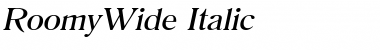 RoomyWide Italic Font