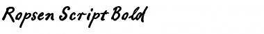 Ropsen Script Bold Regular Font