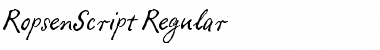 RopsenScript-Regular Regular Font