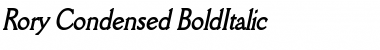 Rory Condensed BoldItalic Font