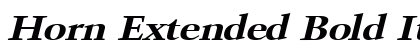 Horn Extended Bold Italic preview