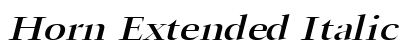 Horn Extended Italic Preview