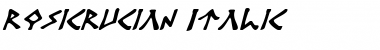 Rosicrucian Italic Font
