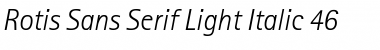 RotisSansSerif Light Italic Font