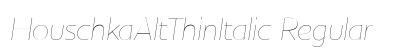HouschkaAltThinItalic Regular preview