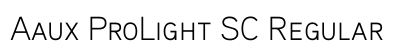 Aaux ProLight SC Regular preview