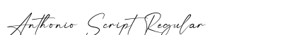 Anthonio Script Regular preview