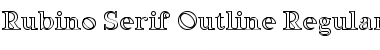 Rubino Serif Outline Regular Font