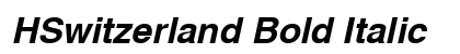 HSwitzerland Bold Italic Preview