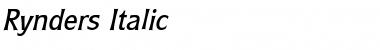 Rynders Italic Font
