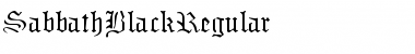 SabbathBlackRegular Font