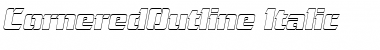 CorneredOutline Italic Font