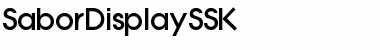 SaborDisplaySSK Regular Font SaborDisplaySSK Regular Font