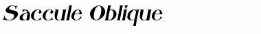 Saccule NormalItalic Font