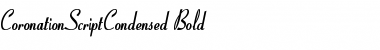 CoronationScriptCondensed Bold Font