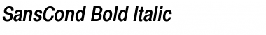 SansCond Bold Italic Font