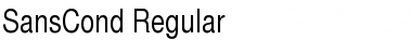 SansCond Regular Font SansCond Regular Font