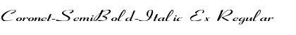 Coronet-SemiBold-Italic Ex Font
