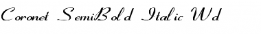 Coronet-SemiBold-Italic Wd Font
