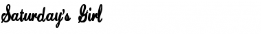 Download Saturday's Girl Font Download Saturday's Girl Font