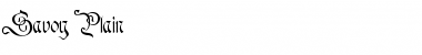 Savoy Plain Font