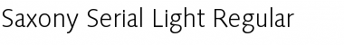 Saxony-Serial-Light Regular Font