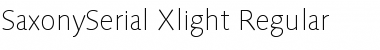 SaxonySerial-Xlight Regular Font