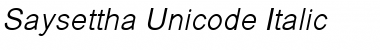 Saysettha Unicode Italic Font