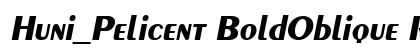 Huni_Pelicent BoldOblique Regular preview