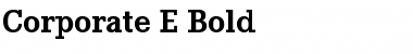 Corporate E BQ Font