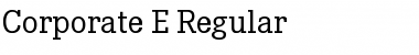 Corporate E BQ Regular Font