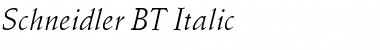 Schneidler BT Font