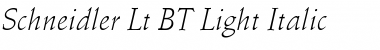 Schneidler Lt BT Font