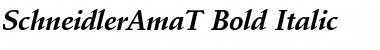 SchneidlerAmaT Bold Italic Font