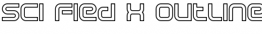 Sci Fied X Outline Font