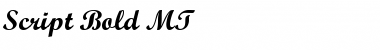 Script Bold MT Font